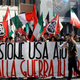 Members of Forza Nuova at a rally in Rome against U.S. missile strikes on Syria in 2018.